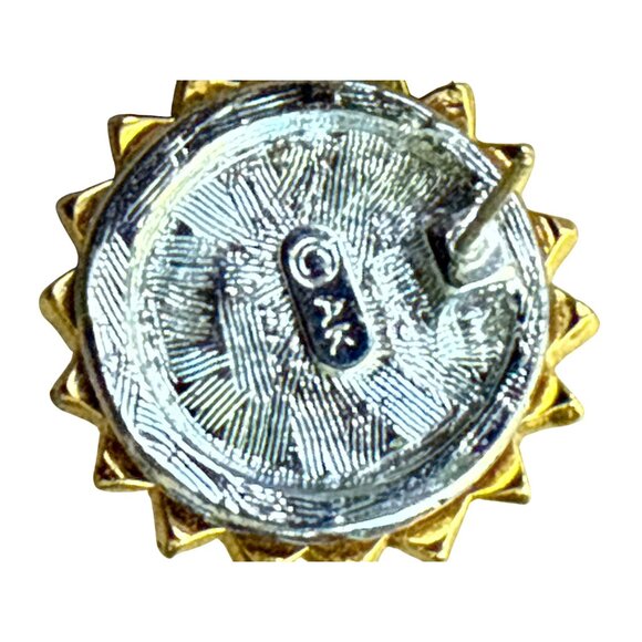 Anne Klein Gold-Tone Smiling Sun Face Clip Ons Earrings Rare - Picture 9 of 10